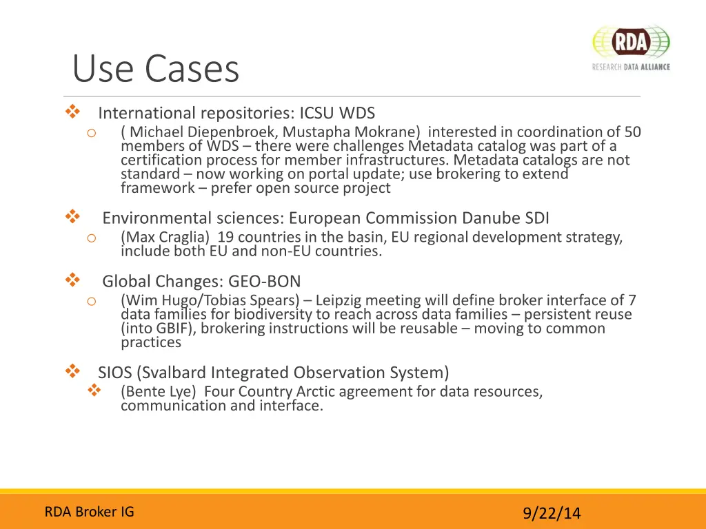 use cases international repositories icsu
