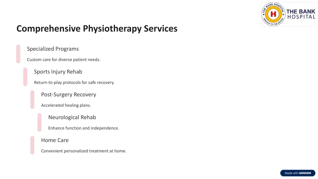 comprehensive physiotherapy services
