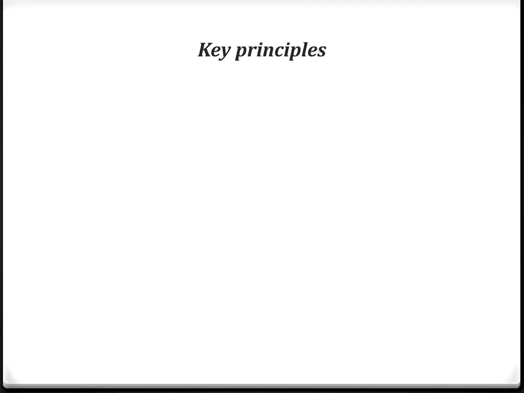 key principles