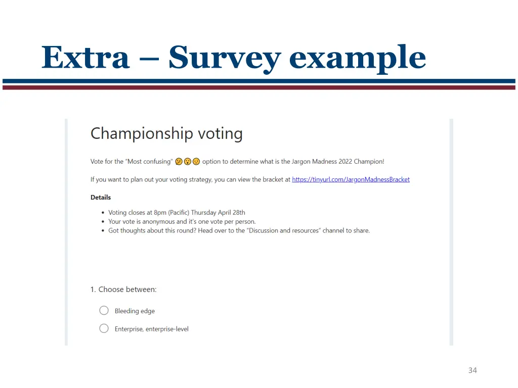 extra survey example