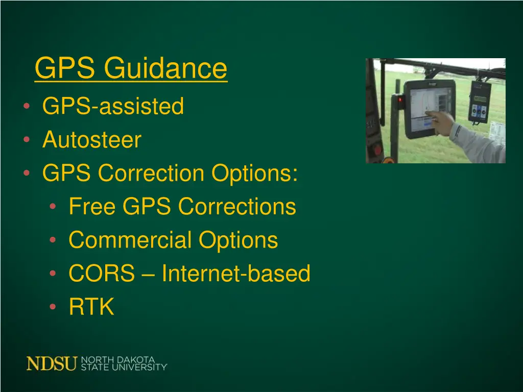 gps guidance gps assisted autosteer