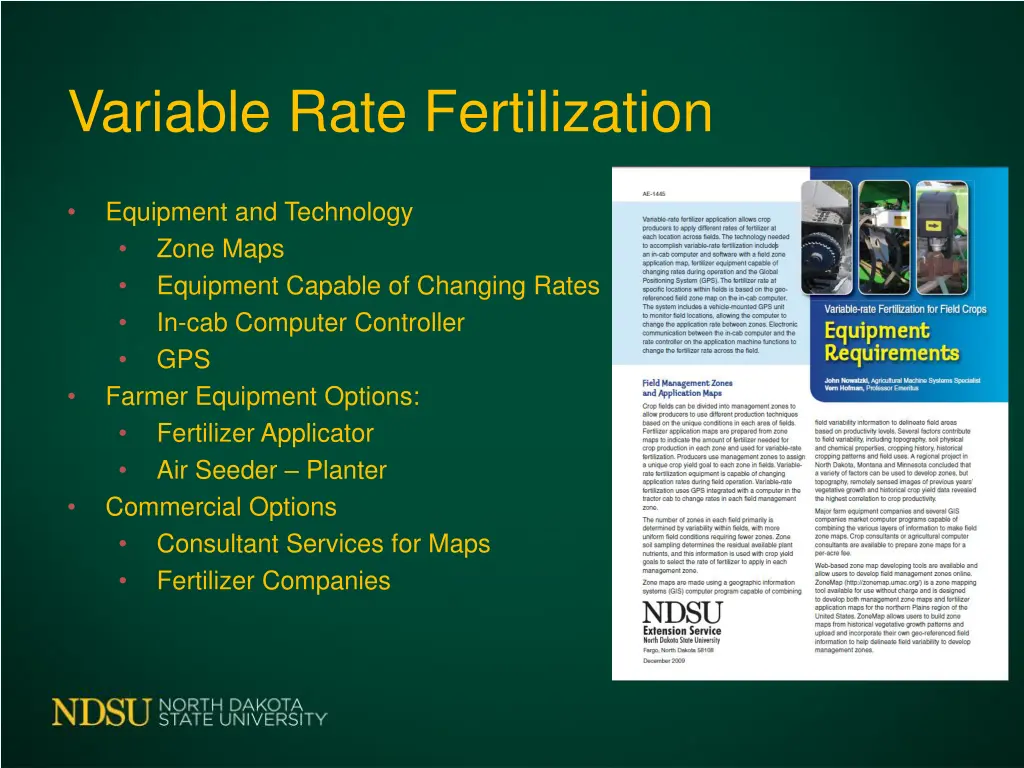 variable rate fertilization