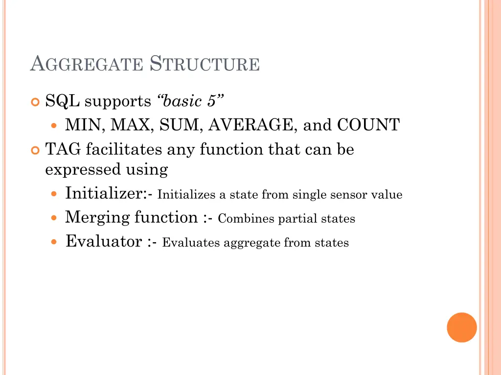 a ggregate s tructure