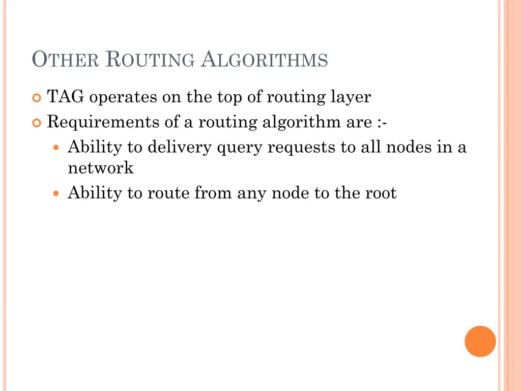 o ther r outing a lgorithms