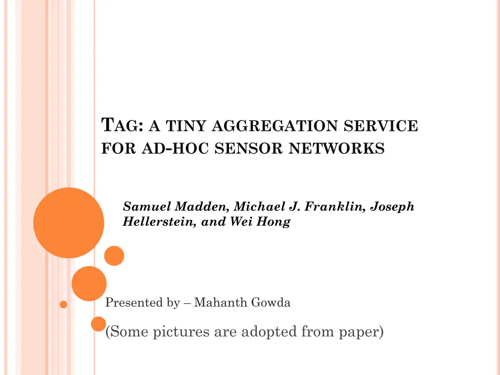 t ag a tiny aggregation service for ad hoc sensor