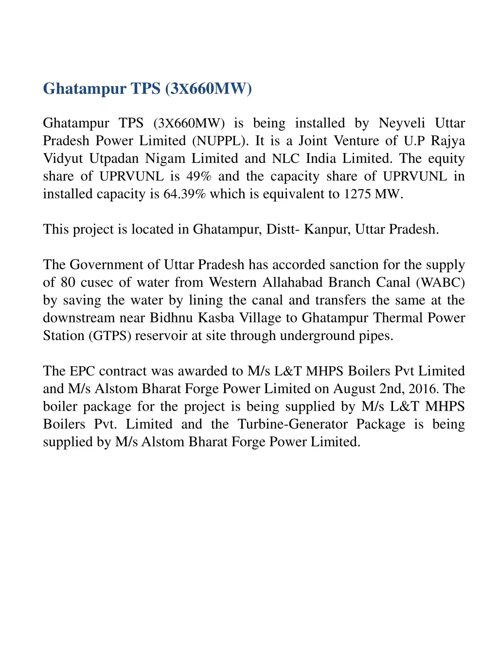 ghatampur tps 3 x 660mw