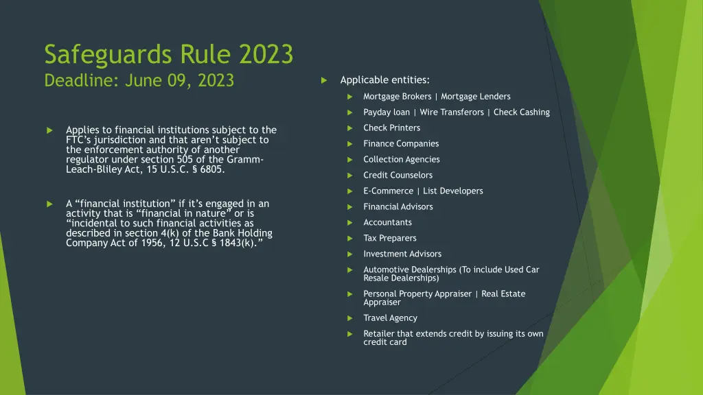 safeguards rule 2023 deadline june 09 2023