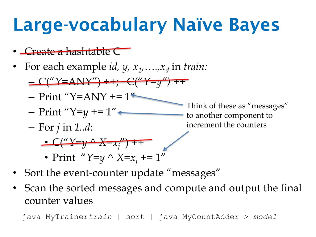 large vocabulary na ve bayes