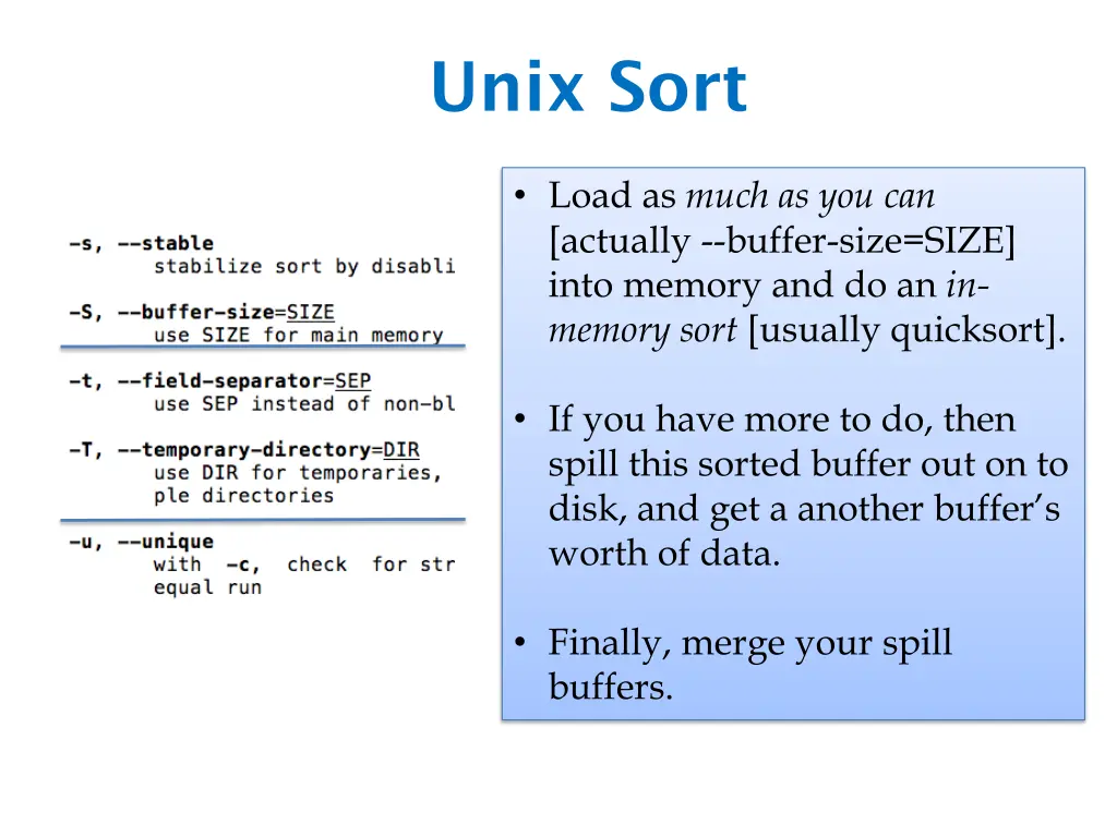 unix sort