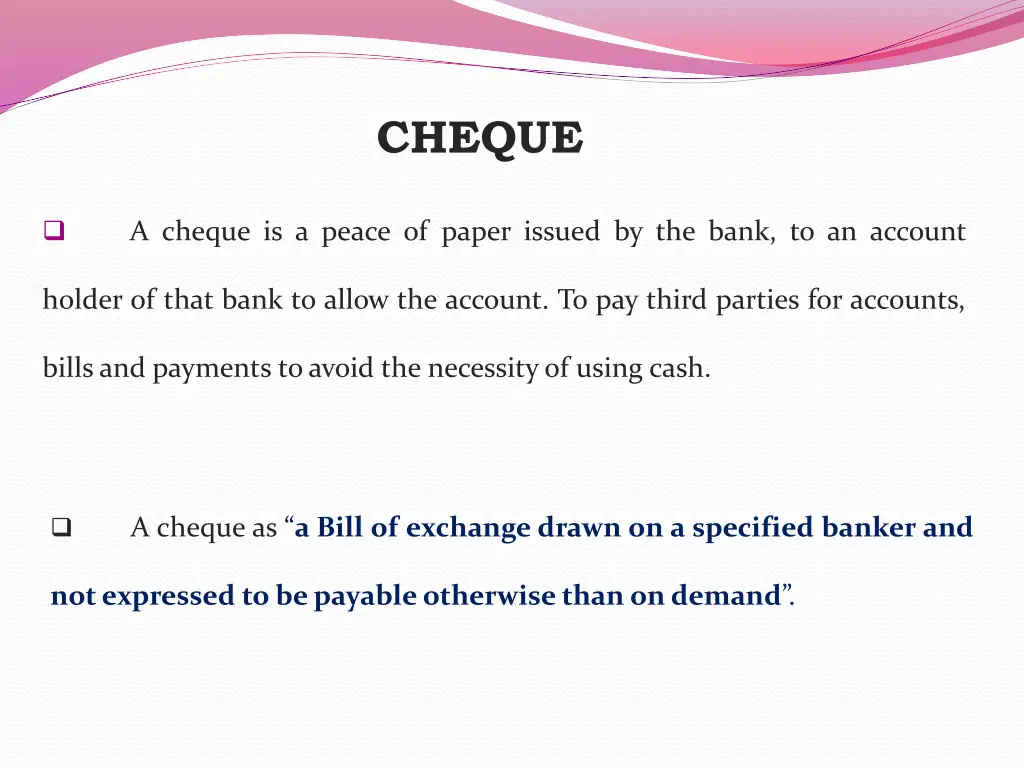 cheque