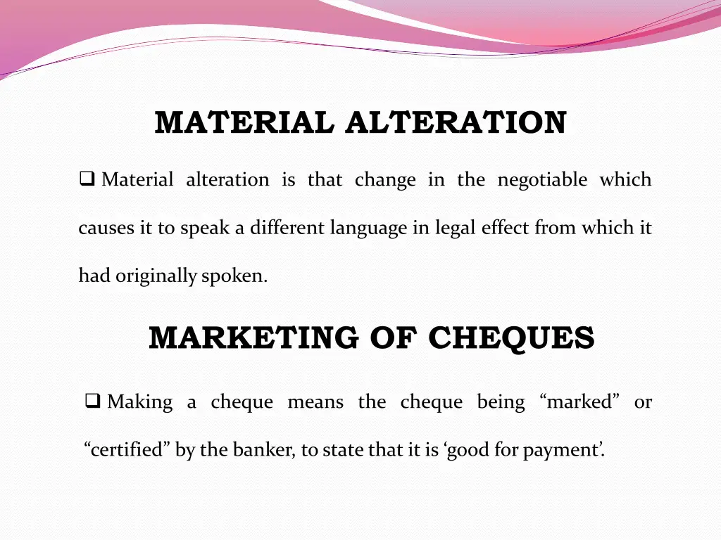 material alteration
