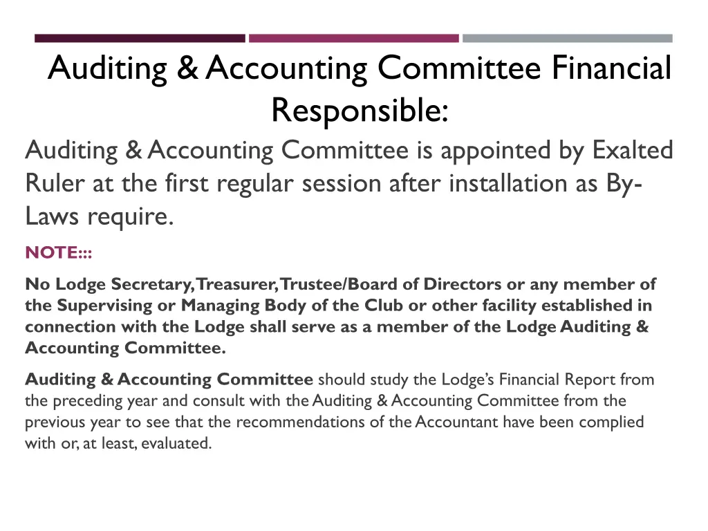 auditing accounting committee financial