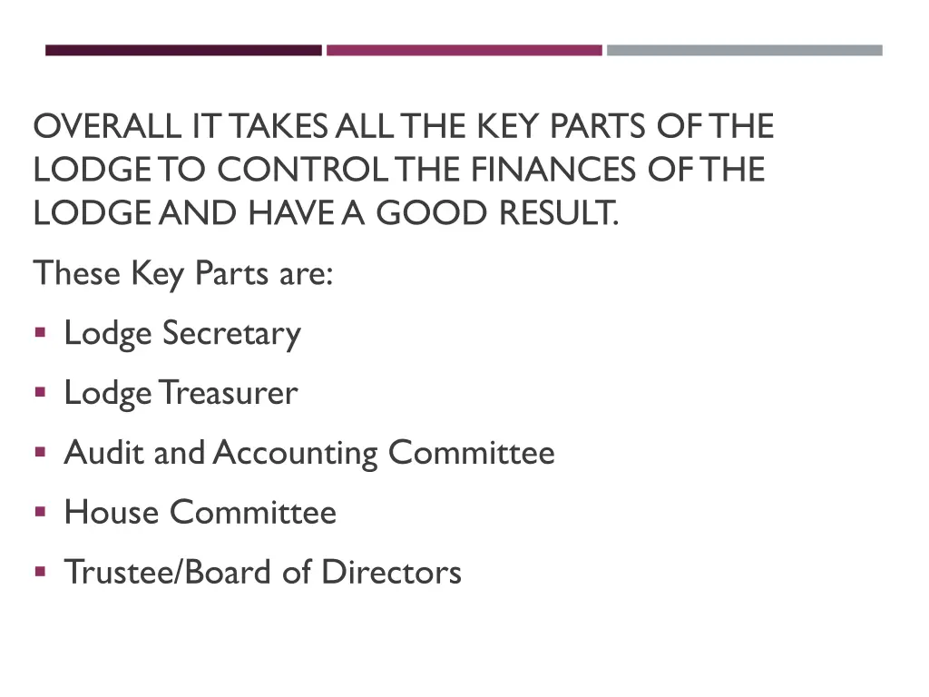overall it takes all the key parts of the lodge