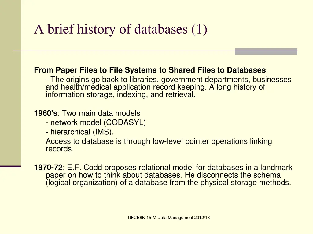 a brief history of databases 1