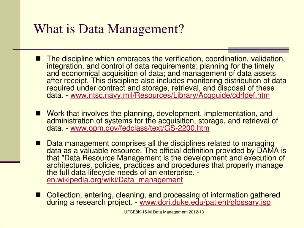 what is data management