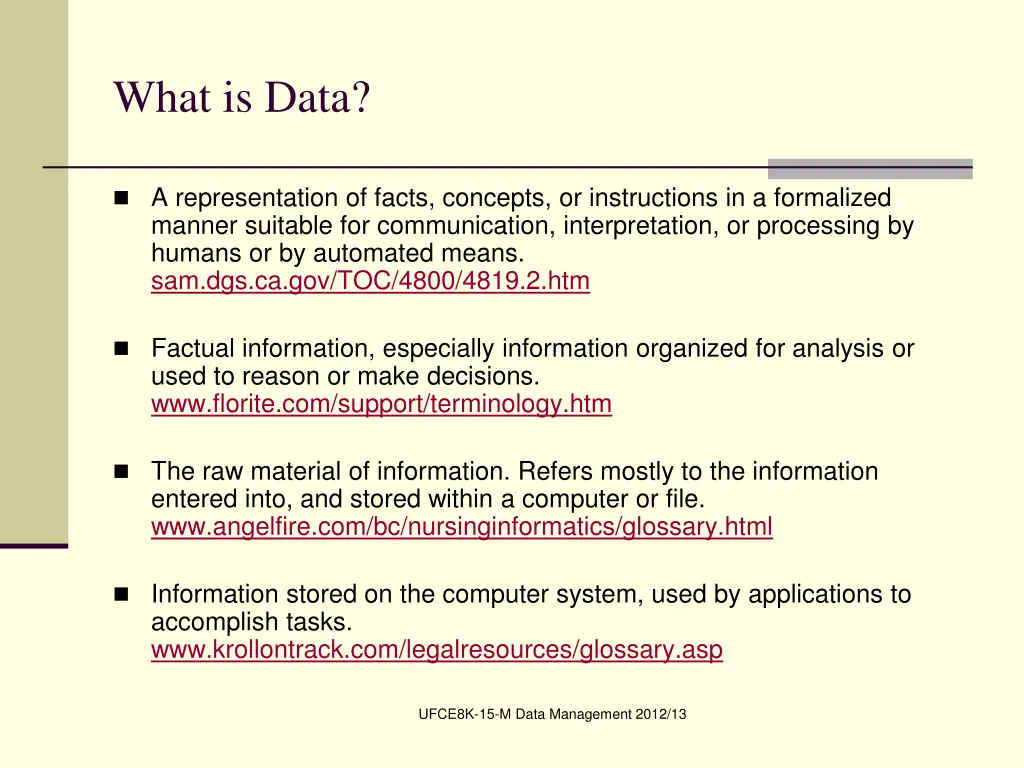 what is data