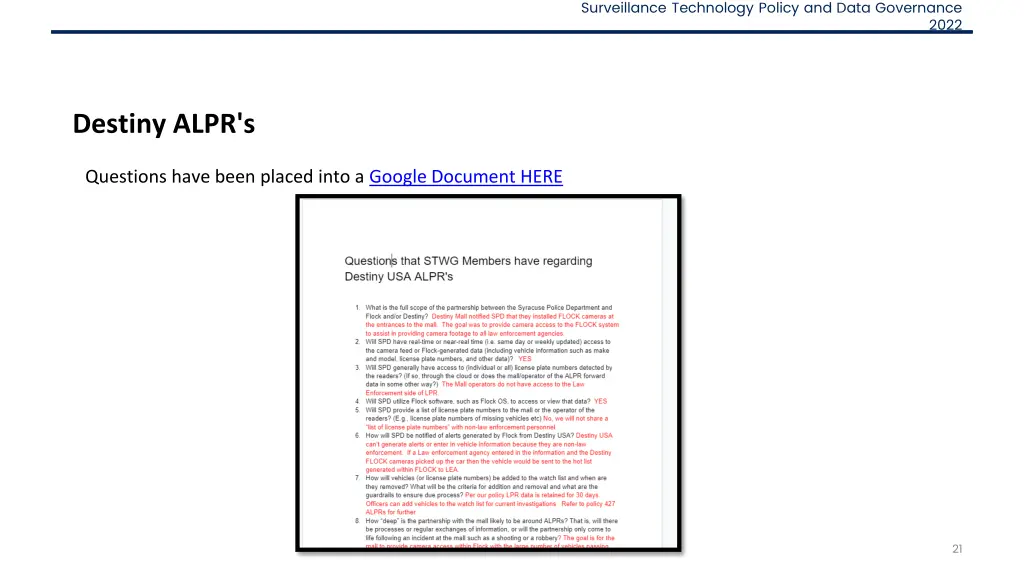 surveillance technology policy and data governance 17