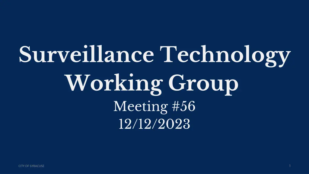 surveillance technology policy and data governance