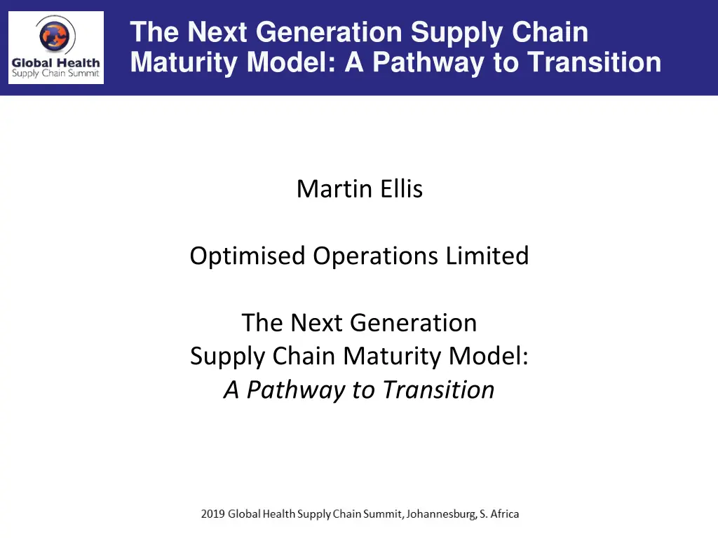 the next generation supply chain maturity model 1