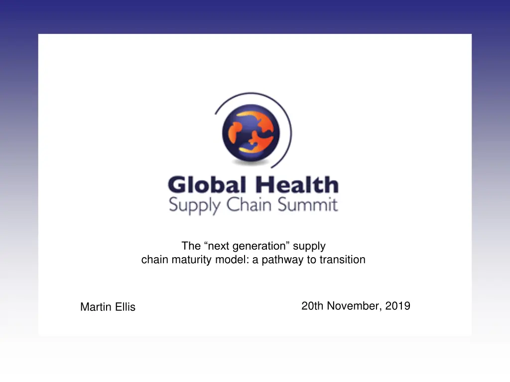 the next generation supply chain maturity model