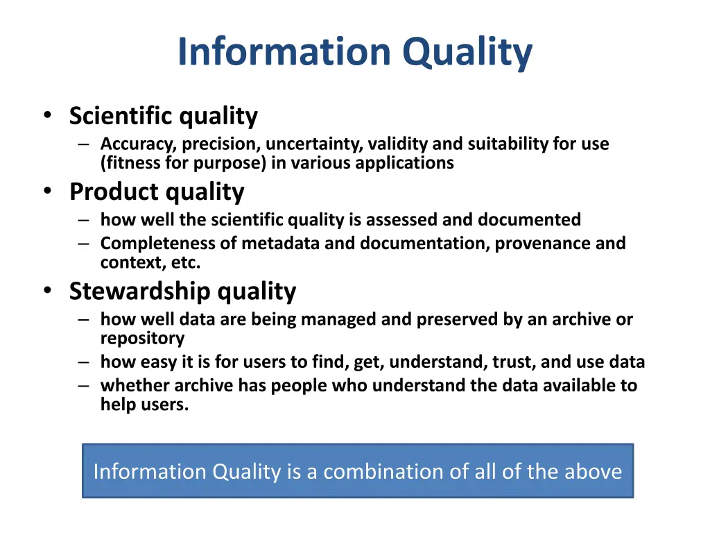 information quality