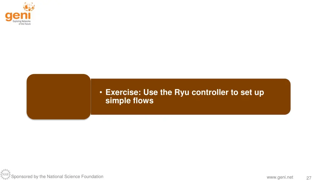 exercise use the ryu controller to set up simple