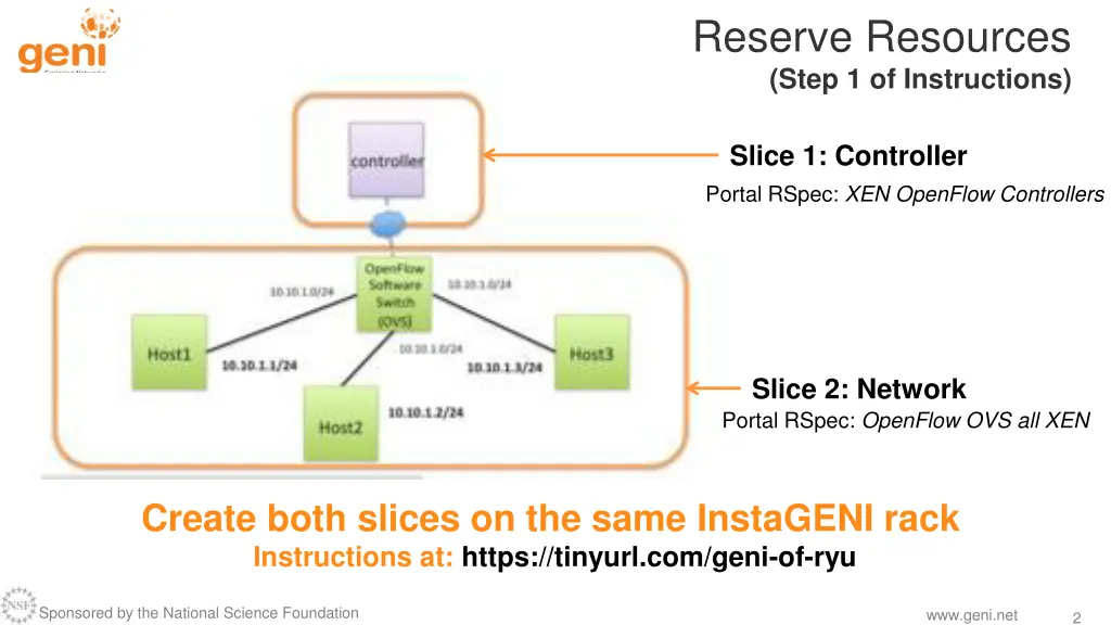 reserve resources step 1 of instructions