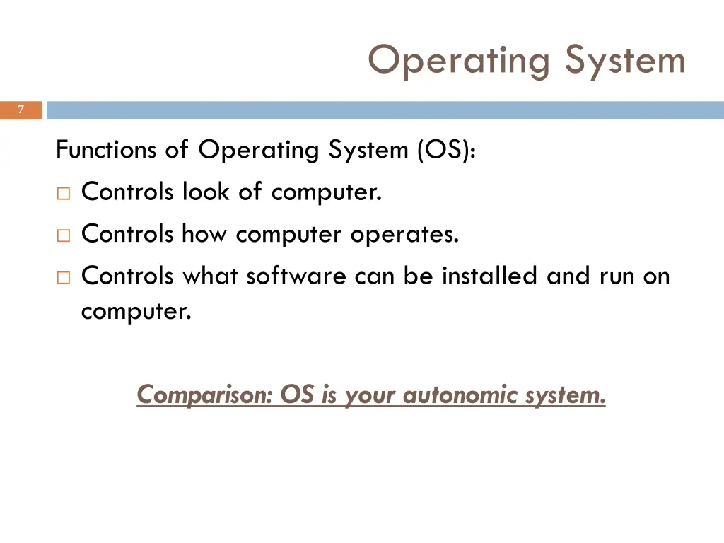 operating system