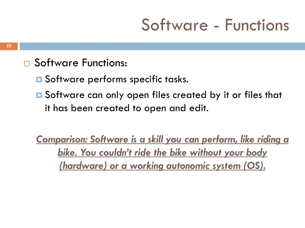software functions