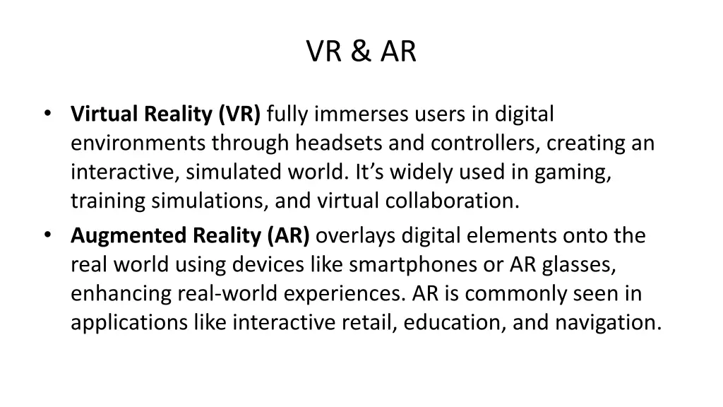 vr ar