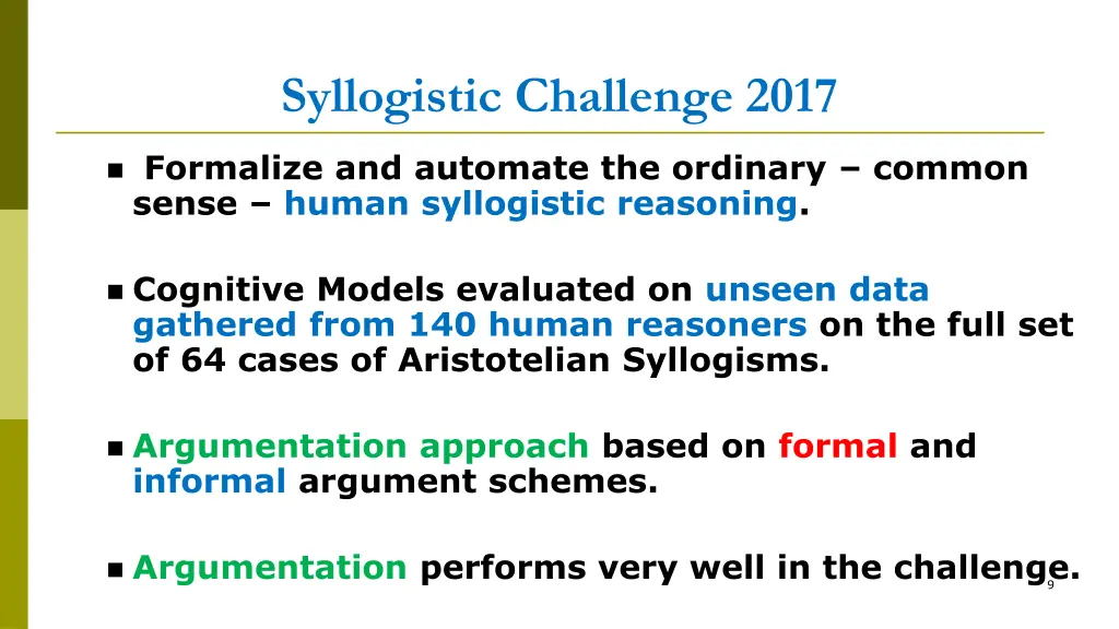 syllogistic challenge 2017