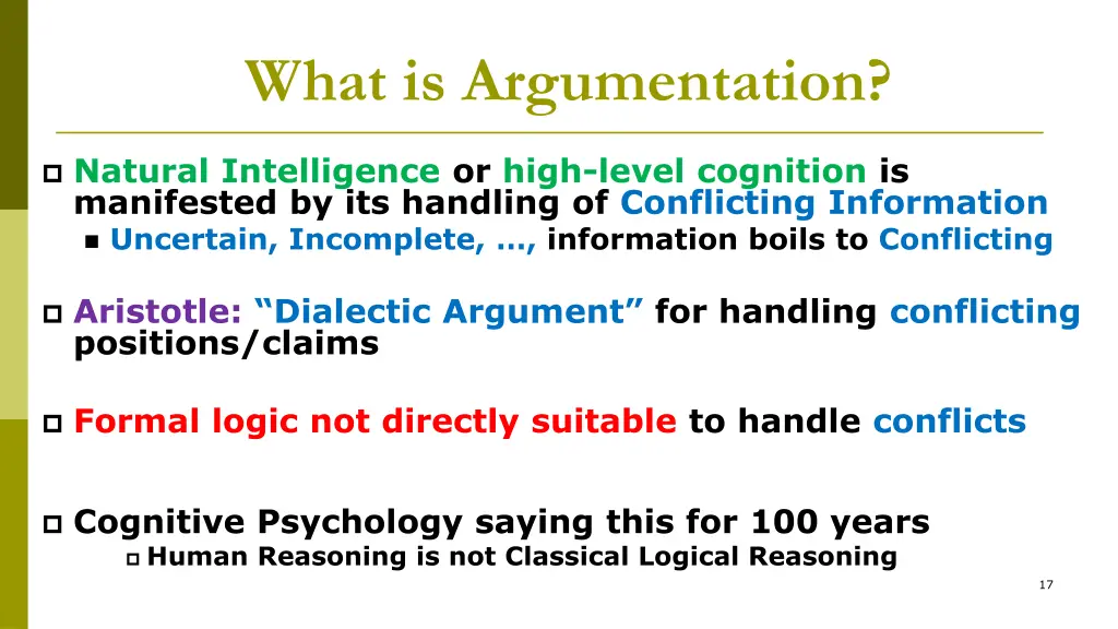 what is argumentation 1