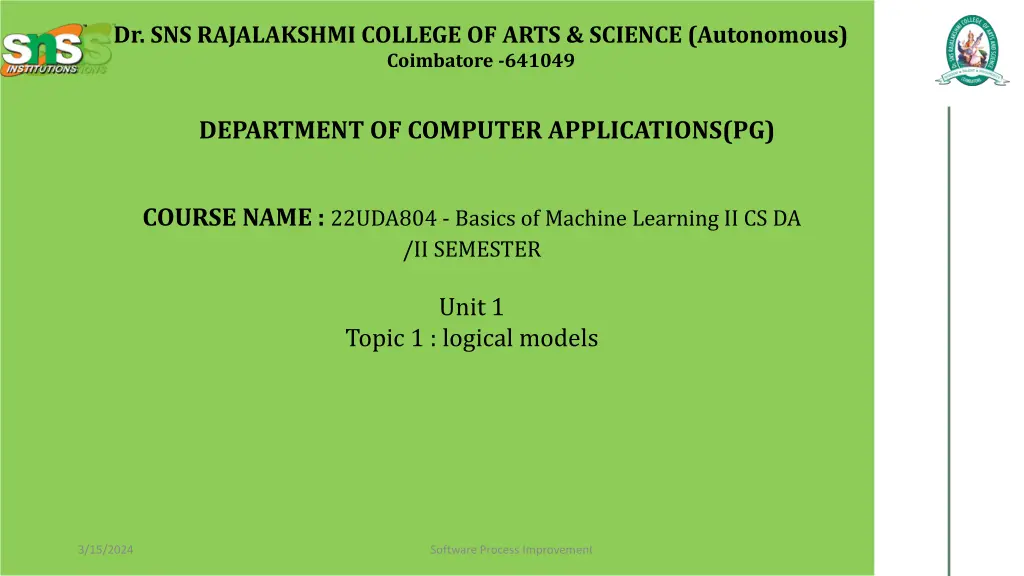 dr sns rajalakshmi college of arts science