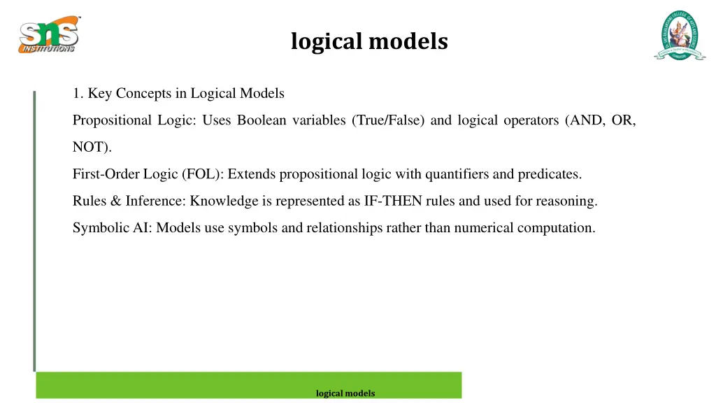 logical models 1