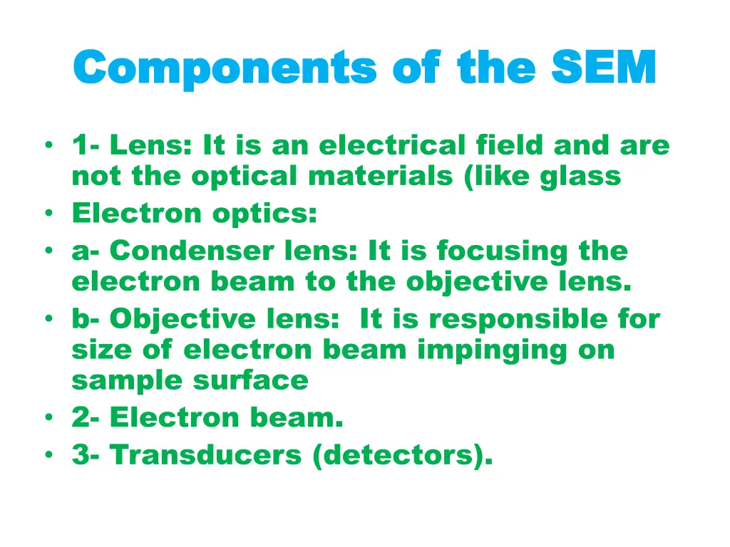 components of the sem components of the sem