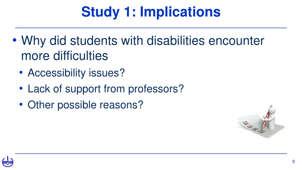 study 1 implications