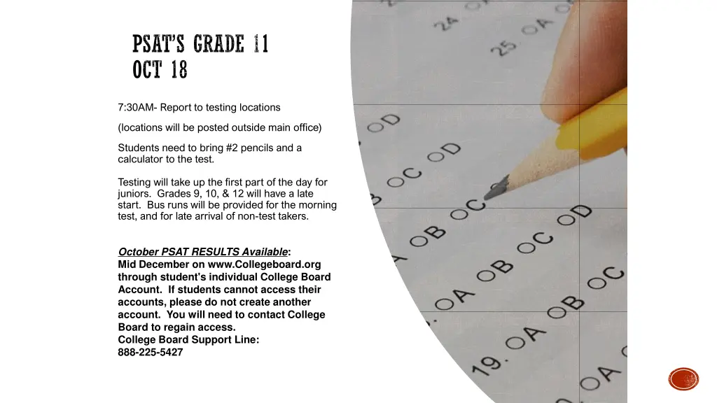 psat s grade 11 oct 18