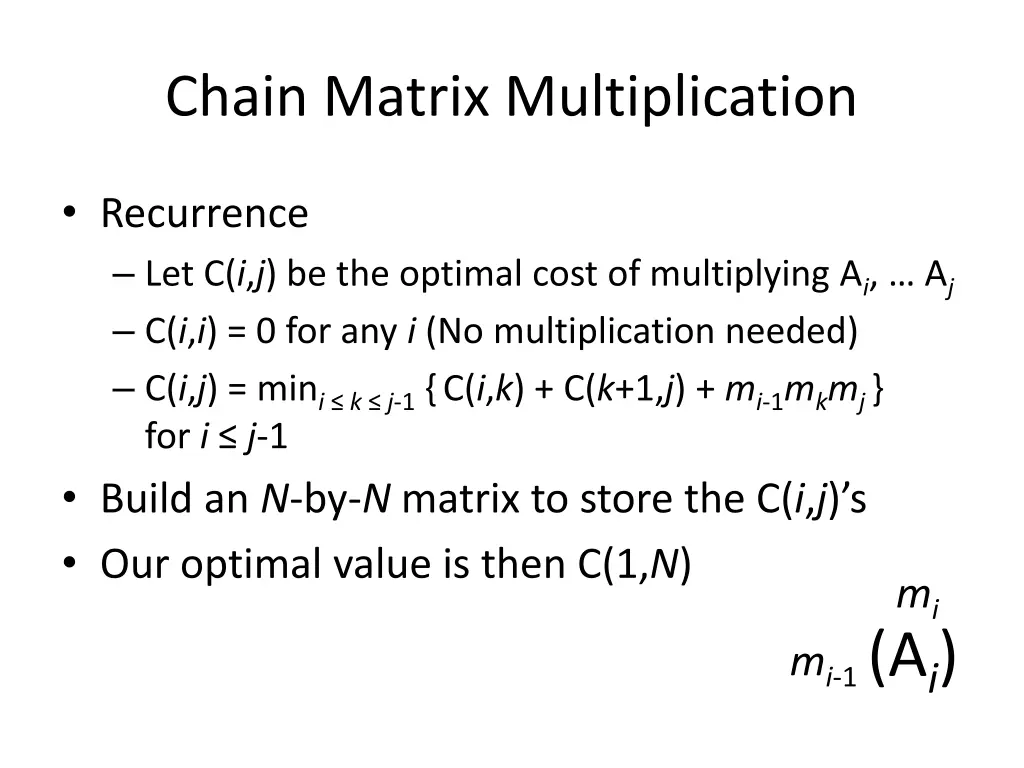 chain matrix multiplication 2