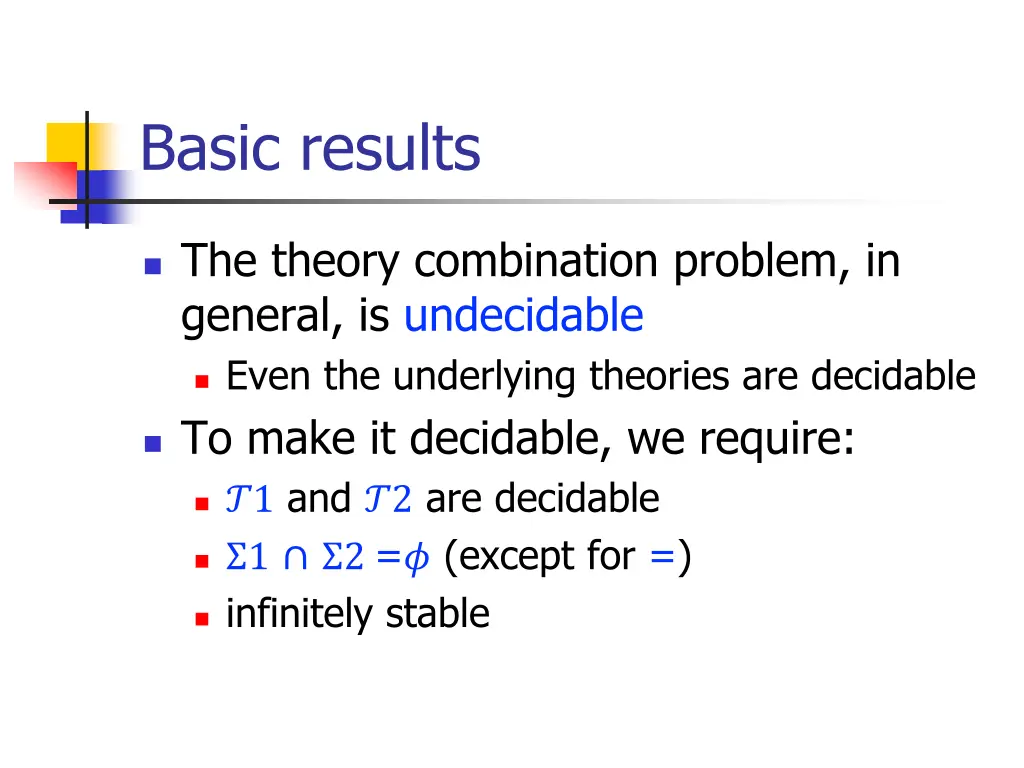 basic results