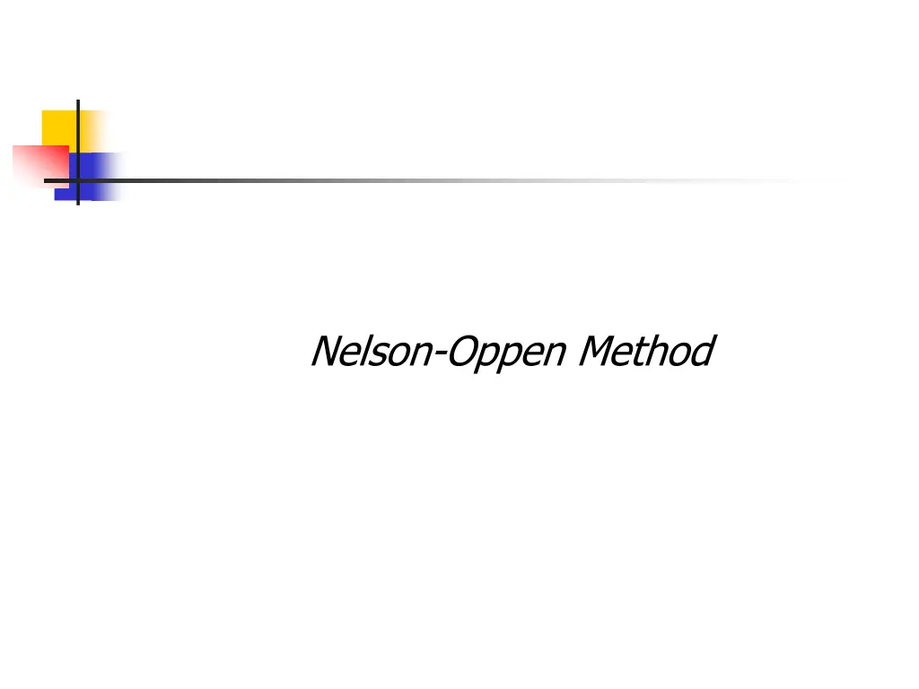 nelson oppen method