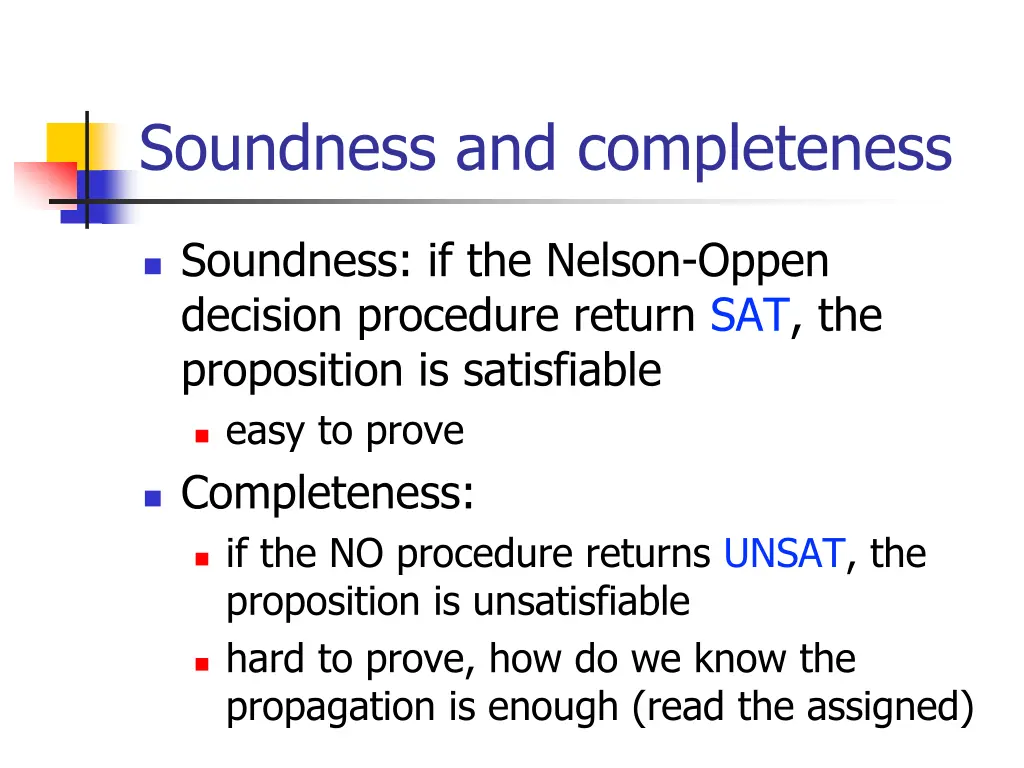 soundness and completeness