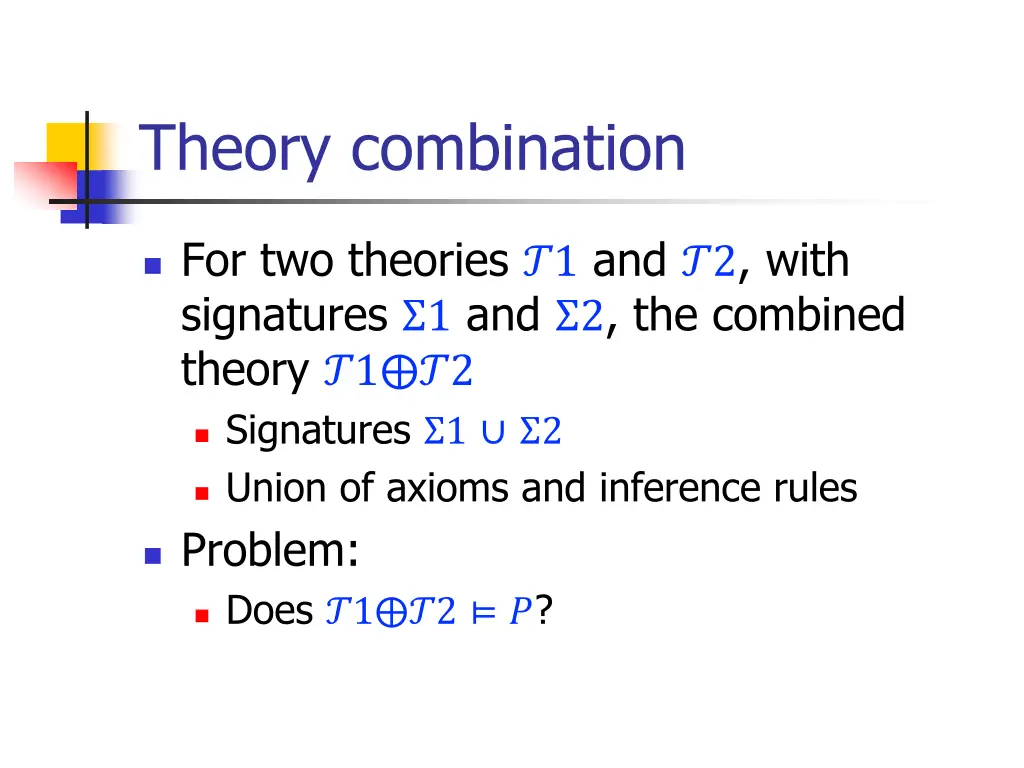 theory combination 1