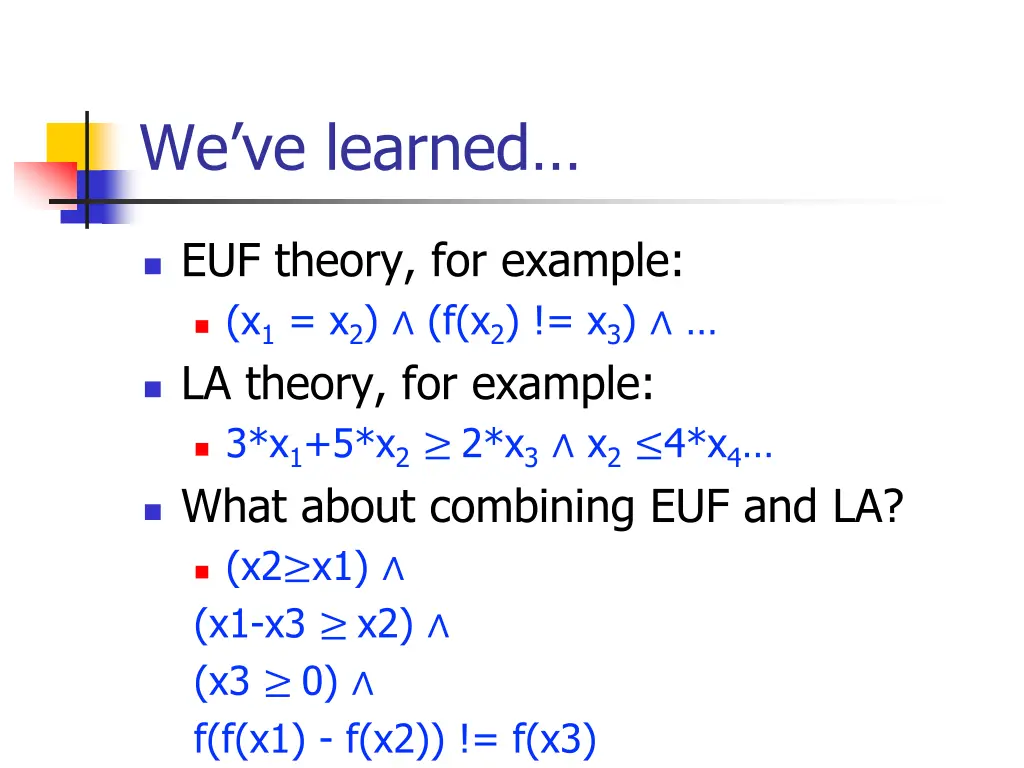 we ve learned