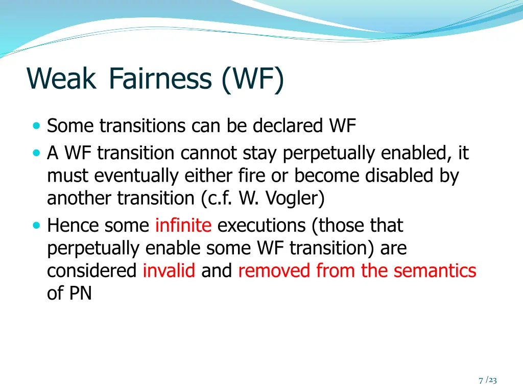 weak fairness wf