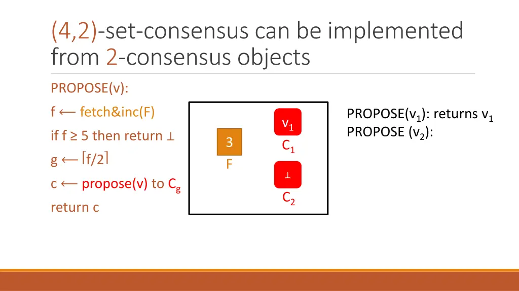 4 2 set consensus can be implemented from 2