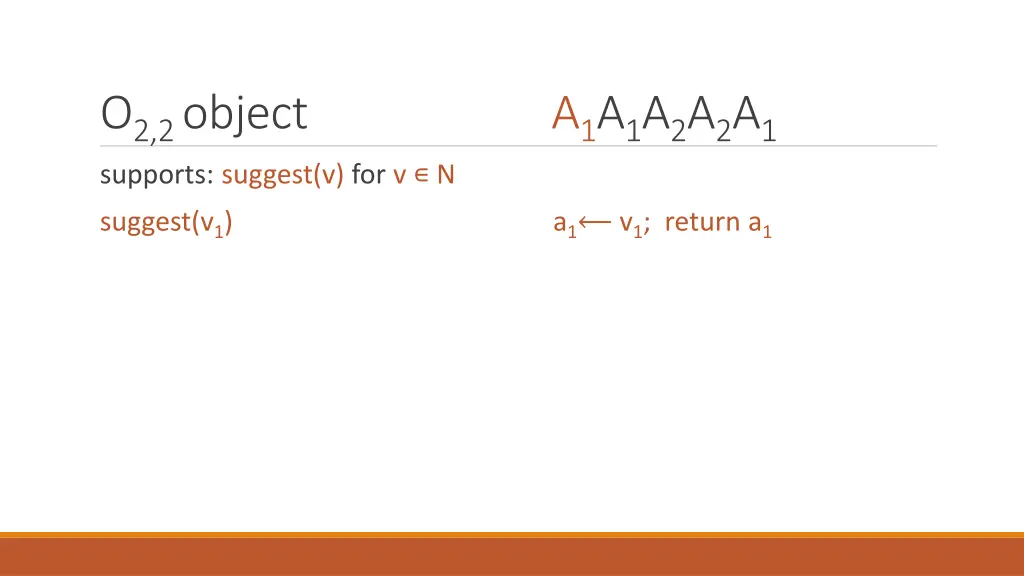 o 2 2 object a 1 a 1 a 2 a 2 a 1 supports suggest 1
