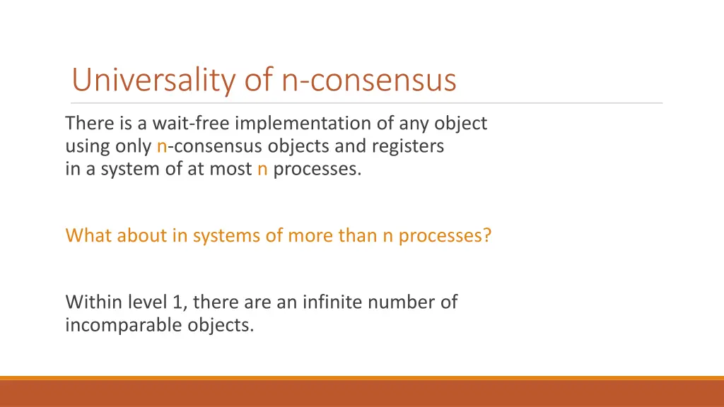 universality of n consensus 2