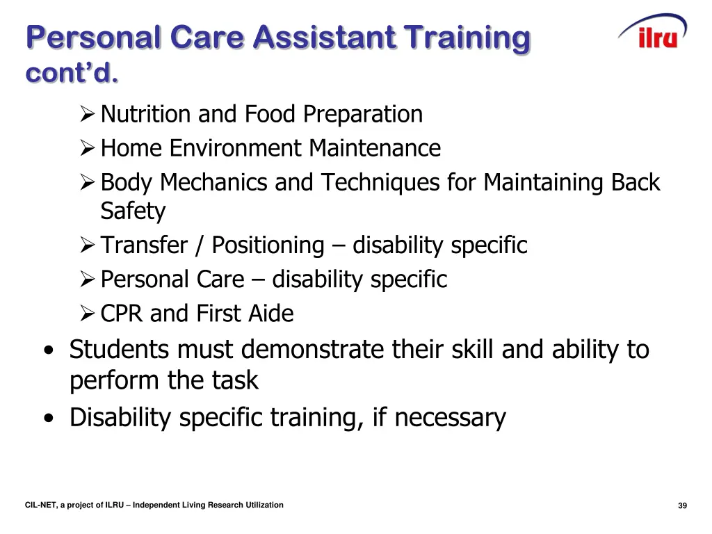 personal care assistant training cont d nutrition
