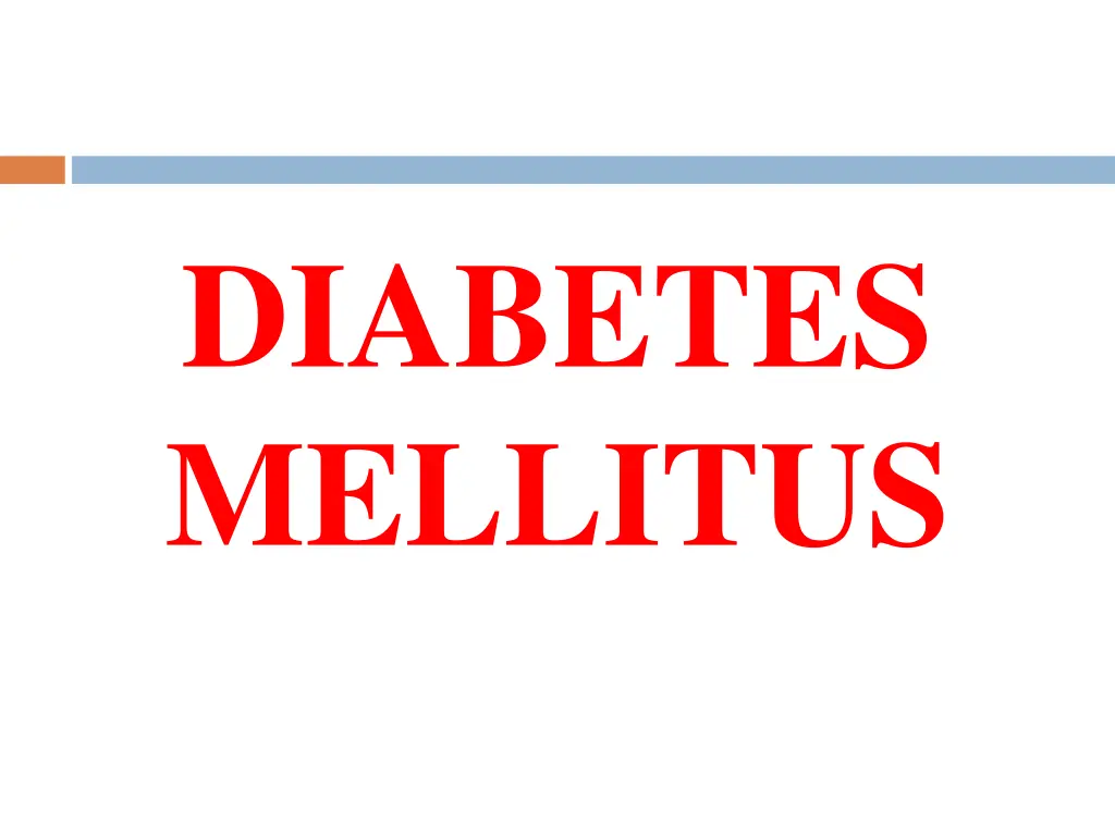 diabetes mellitus