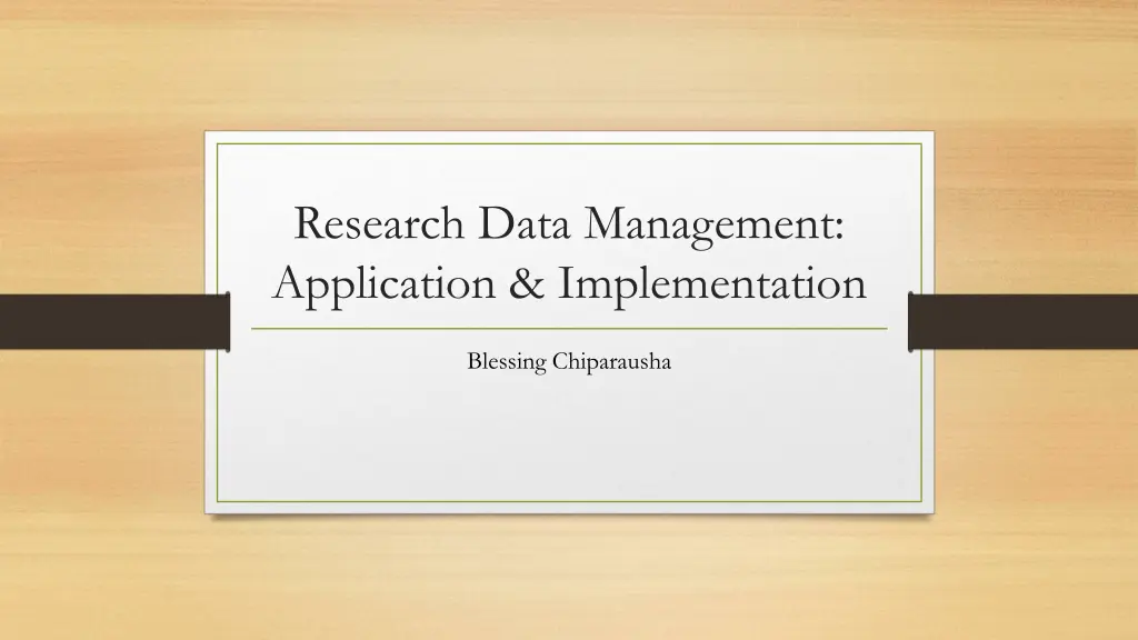 research data management application